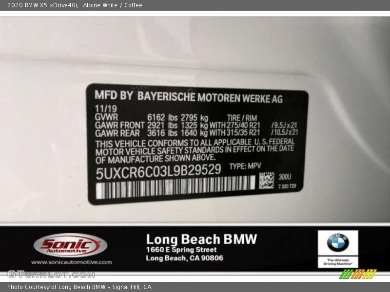 Alpine White / Coffee 2020 BMW X5 xDrive40i