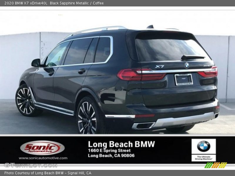 Black Sapphire Metallic / Coffee 2020 BMW X7 xDrive40i