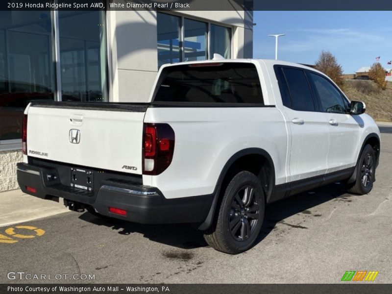 White Diamond Pearl / Black 2019 Honda Ridgeline Sport AWD