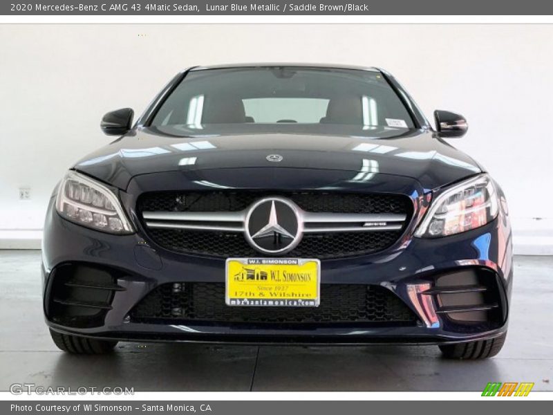 Lunar Blue Metallic / Saddle Brown/Black 2020 Mercedes-Benz C AMG 43 4Matic Sedan