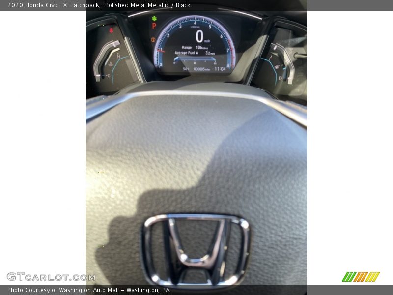 Polished Metal Metallic / Black 2020 Honda Civic LX Hatchback