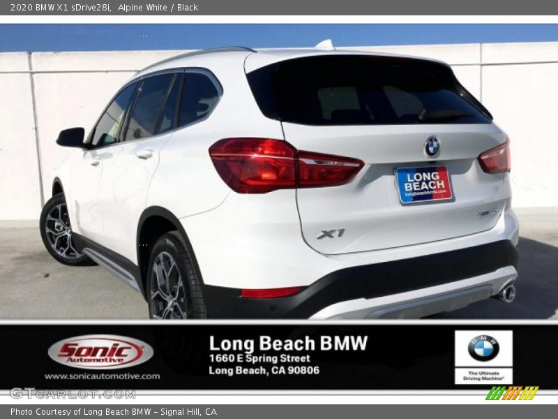 Alpine White / Black 2020 BMW X1 sDrive28i