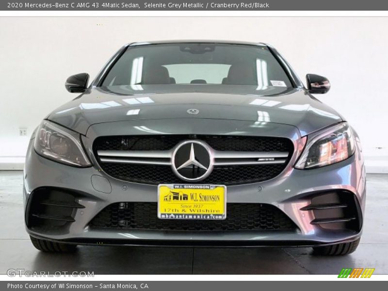 Selenite Grey Metallic / Cranberry Red/Black 2020 Mercedes-Benz C AMG 43 4Matic Sedan