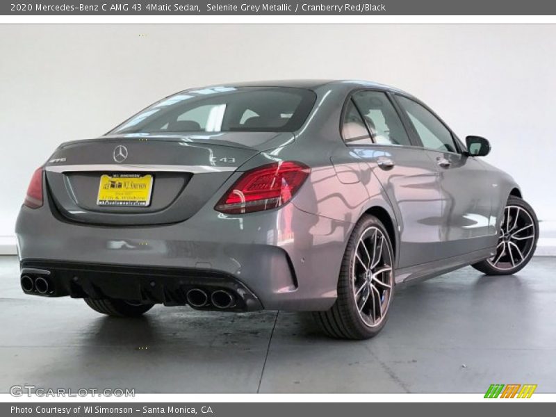 Selenite Grey Metallic / Cranberry Red/Black 2020 Mercedes-Benz C AMG 43 4Matic Sedan