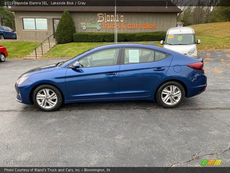 Lakeside Blue / Gray 2019 Hyundai Elantra SEL