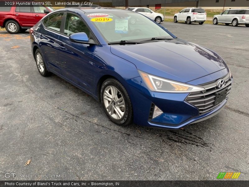 Lakeside Blue / Gray 2019 Hyundai Elantra SEL