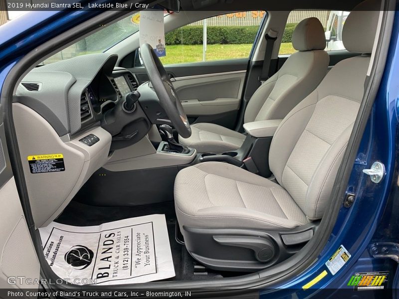 Lakeside Blue / Gray 2019 Hyundai Elantra SEL
