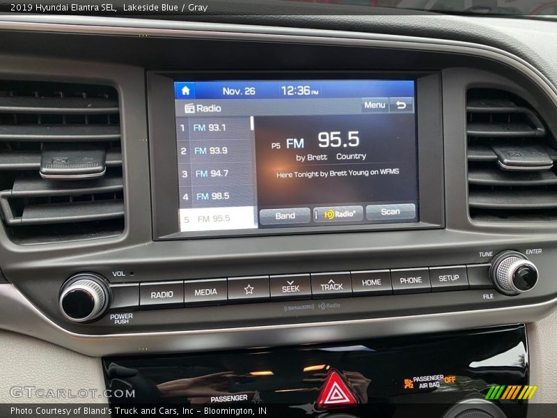 Lakeside Blue / Gray 2019 Hyundai Elantra SEL