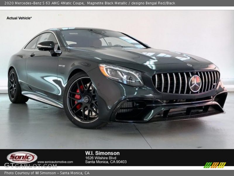 Magnetite Black Metallic / designo Bengal Red/Black 2020 Mercedes-Benz S 63 AMG 4Matic Coupe