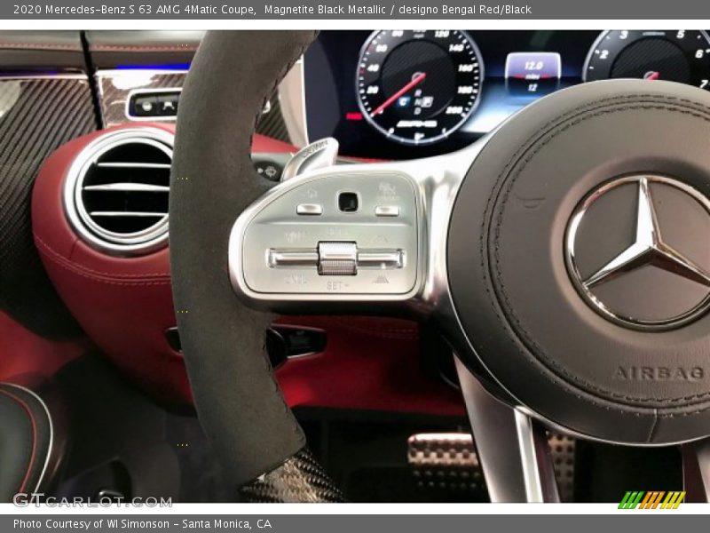 Magnetite Black Metallic / designo Bengal Red/Black 2020 Mercedes-Benz S 63 AMG 4Matic Coupe