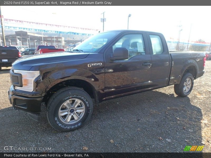 Magma Red / Medium Earth Gray 2020 Ford F150 XL SuperCab 4x4