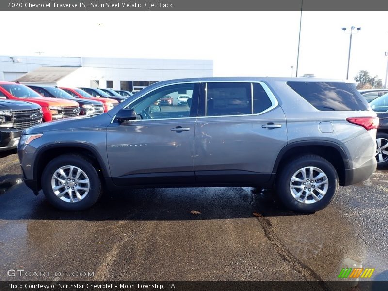 Satin Steel Metallic / Jet Black 2020 Chevrolet Traverse LS