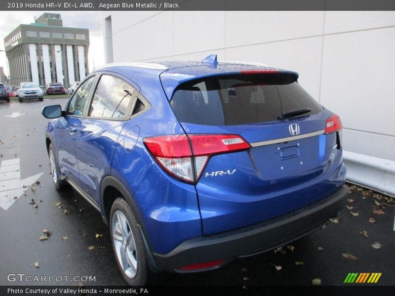Aegean Blue Metallic / Black 2019 Honda HR-V EX-L AWD