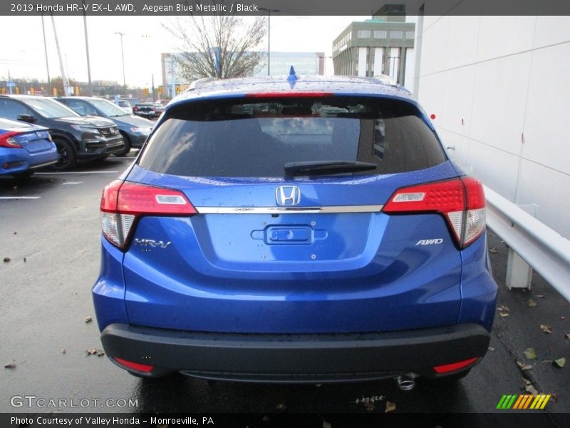 Aegean Blue Metallic / Black 2019 Honda HR-V EX-L AWD