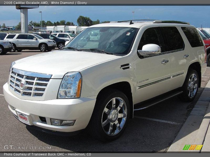 White Diamond / Ebony 2008 Cadillac Escalade AWD