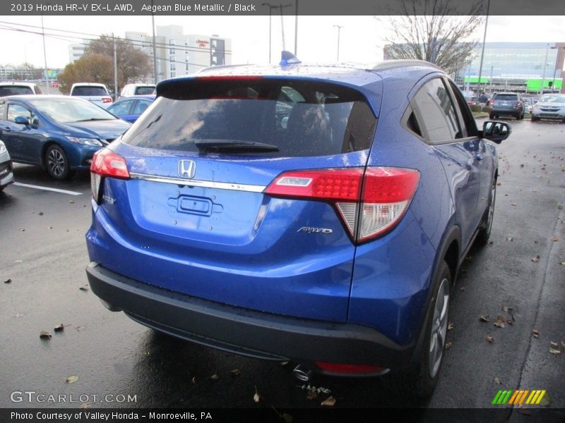 Aegean Blue Metallic / Black 2019 Honda HR-V EX-L AWD
