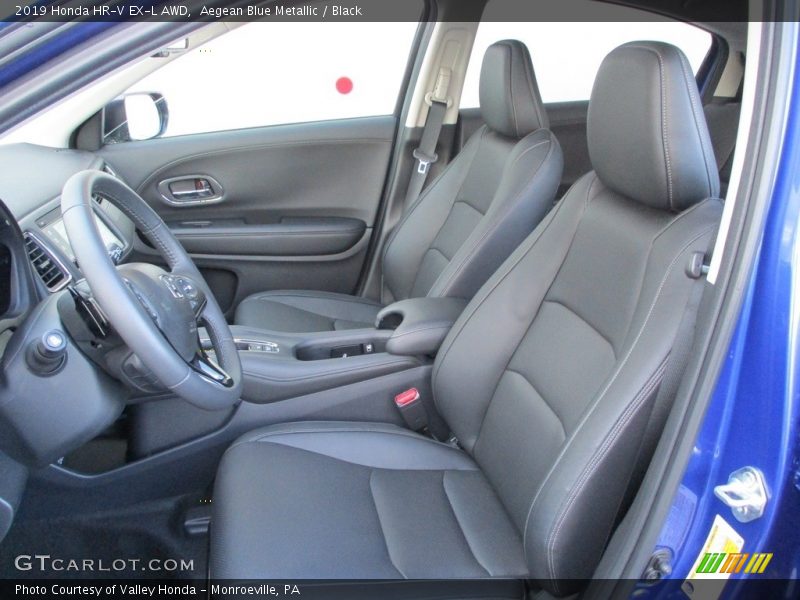 Aegean Blue Metallic / Black 2019 Honda HR-V EX-L AWD