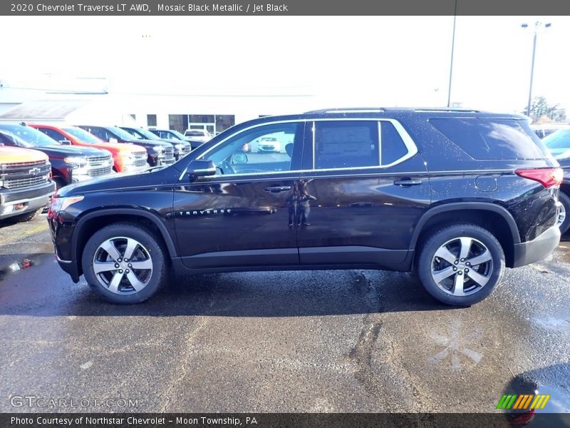 Mosaic Black Metallic / Jet Black 2020 Chevrolet Traverse LT AWD