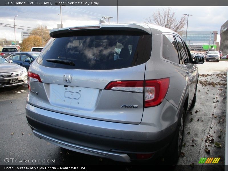 Lunar Silver Metallic / Gray 2019 Honda Pilot EX-L AWD