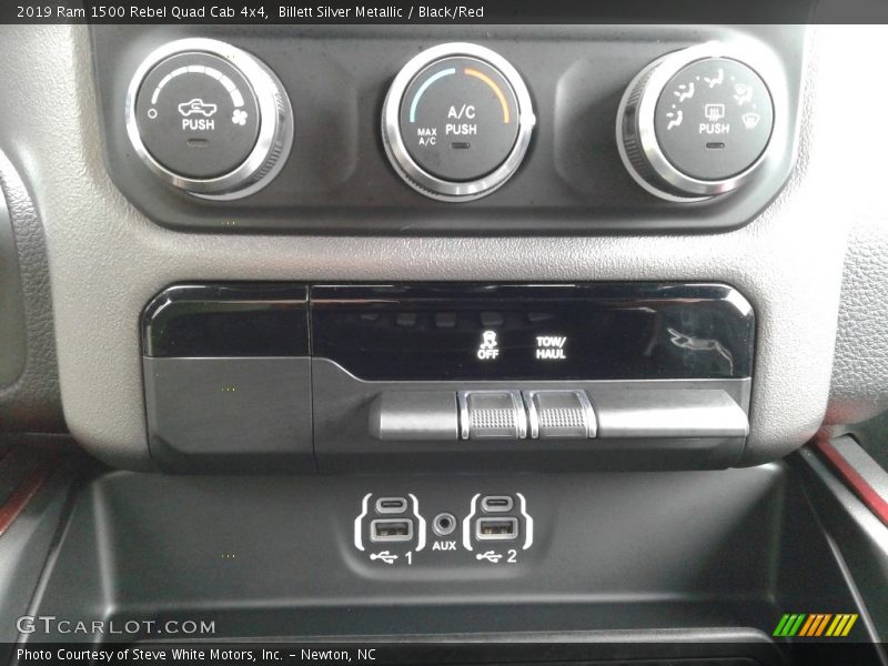 Billett Silver Metallic / Black/Red 2019 Ram 1500 Rebel Quad Cab 4x4