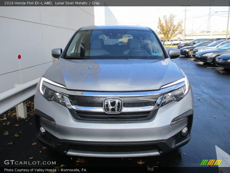 Lunar Silver Metallic / Gray 2019 Honda Pilot EX-L AWD