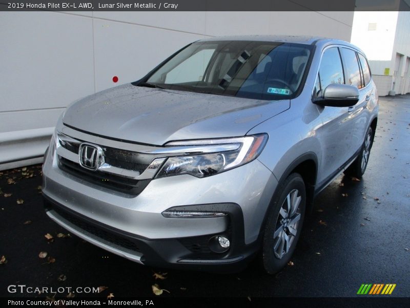 Lunar Silver Metallic / Gray 2019 Honda Pilot EX-L AWD