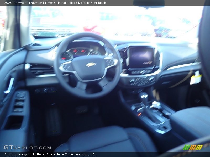 Mosaic Black Metallic / Jet Black 2020 Chevrolet Traverse LT AWD