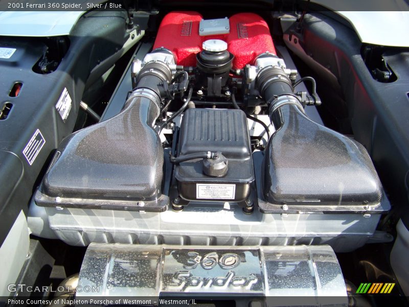 Silver / Blue 2001 Ferrari 360 Spider
