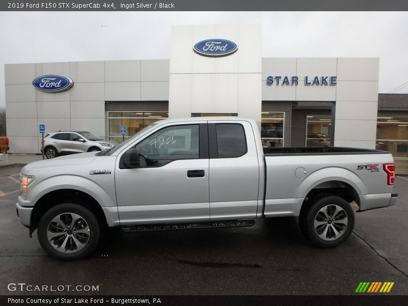Ingot Silver / Black 2019 Ford F150 STX SuperCab 4x4