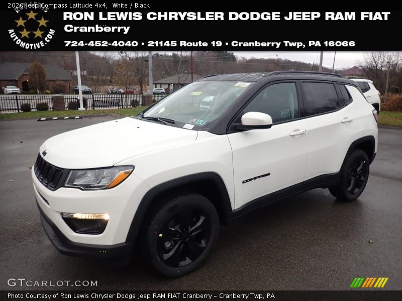 White / Black 2020 Jeep Compass Latitude 4x4