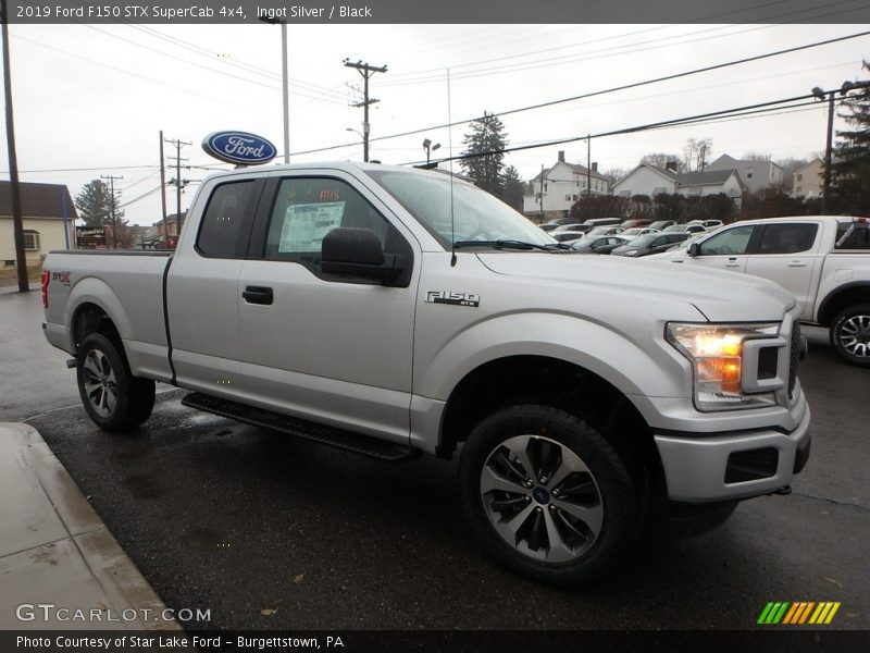 Ingot Silver / Black 2019 Ford F150 STX SuperCab 4x4