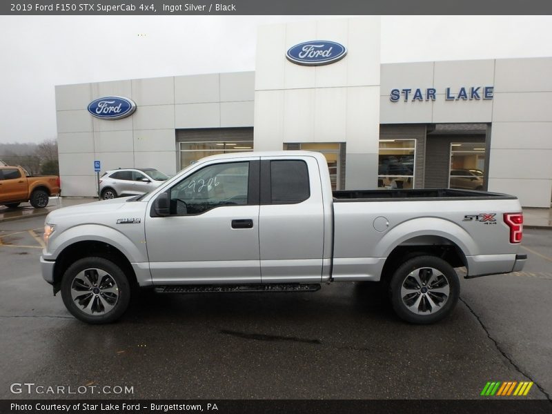 Ingot Silver / Black 2019 Ford F150 STX SuperCab 4x4