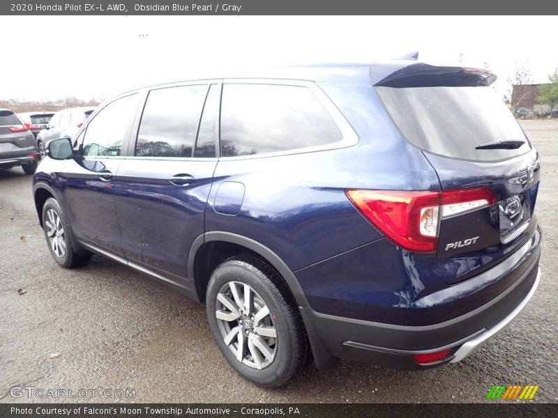 Obsidian Blue Pearl / Gray 2020 Honda Pilot EX-L AWD