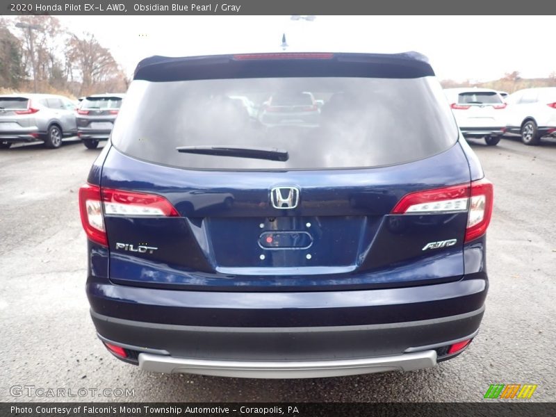 Obsidian Blue Pearl / Gray 2020 Honda Pilot EX-L AWD