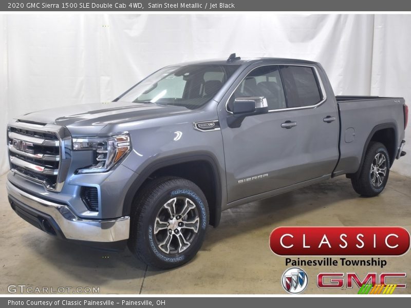 Satin Steel Metallic / Jet Black 2020 GMC Sierra 1500 SLE Double Cab 4WD
