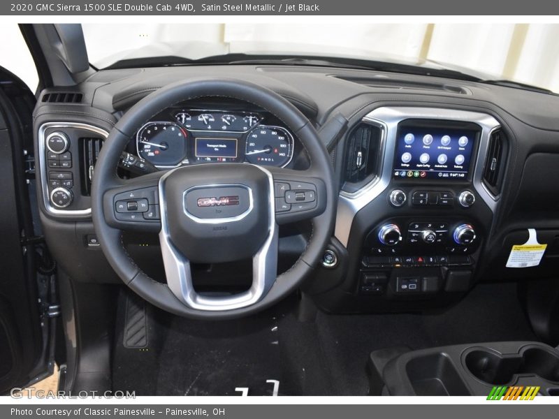 Satin Steel Metallic / Jet Black 2020 GMC Sierra 1500 SLE Double Cab 4WD