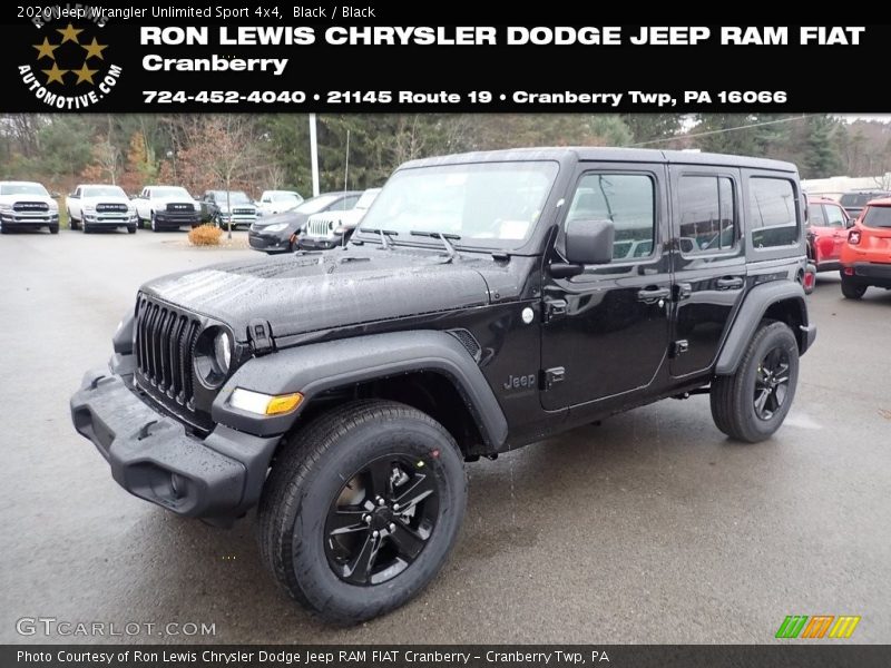 Black / Black 2020 Jeep Wrangler Unlimited Sport 4x4