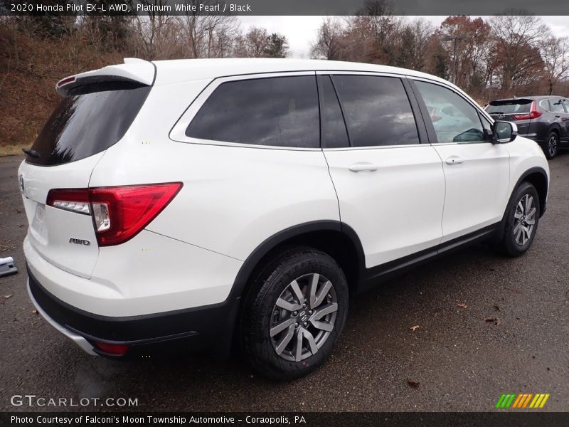 Platinum White Pearl / Black 2020 Honda Pilot EX-L AWD