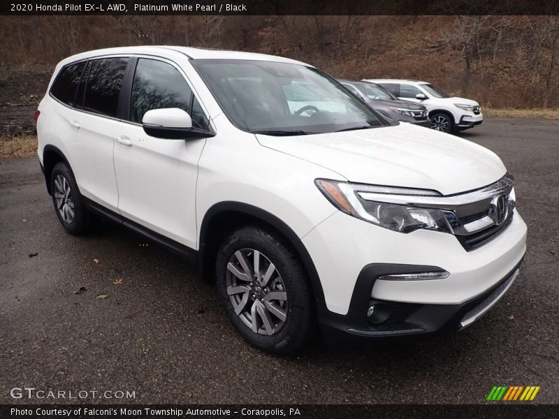Platinum White Pearl / Black 2020 Honda Pilot EX-L AWD