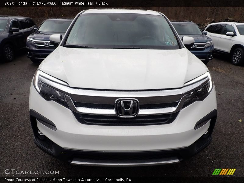 Platinum White Pearl / Black 2020 Honda Pilot EX-L AWD