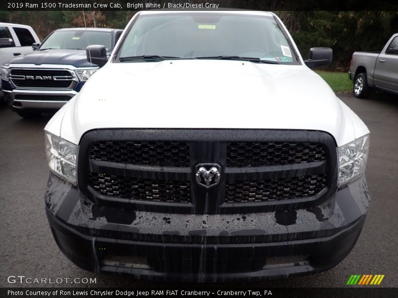 Bright White / Black/Diesel Gray 2019 Ram 1500 Tradesman Crew Cab