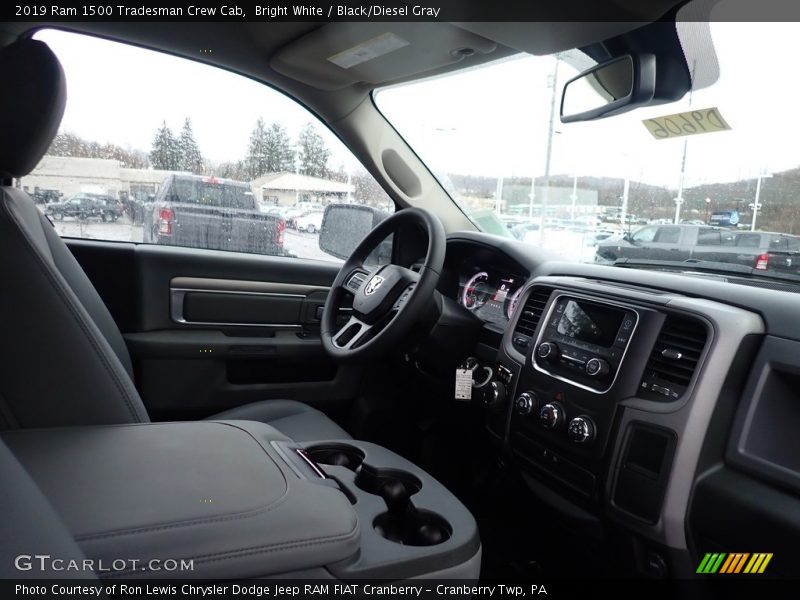 Bright White / Black/Diesel Gray 2019 Ram 1500 Tradesman Crew Cab