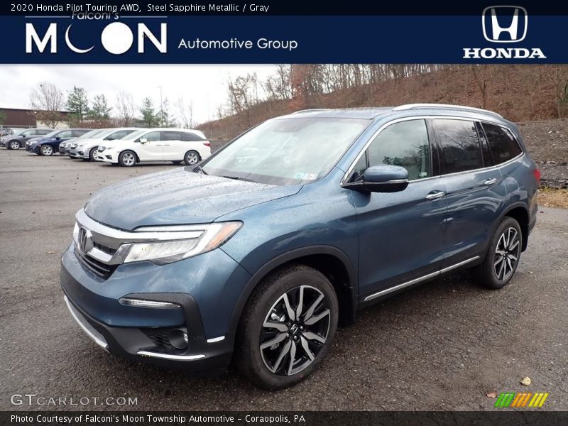 Steel Sapphire Metallic / Gray 2020 Honda Pilot Touring AWD