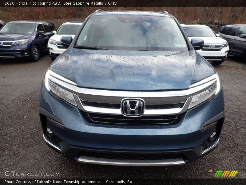 Steel Sapphire Metallic / Gray 2020 Honda Pilot Touring AWD