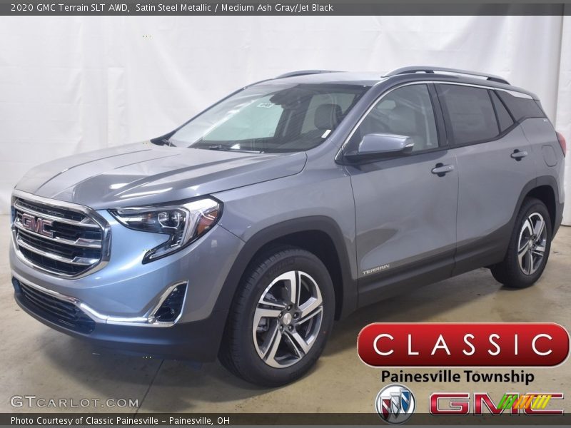 Satin Steel Metallic / Medium Ash Gray/Jet Black 2020 GMC Terrain SLT AWD