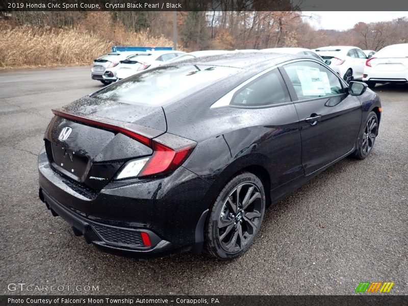 Crystal Black Pearl / Black 2019 Honda Civic Sport Coupe