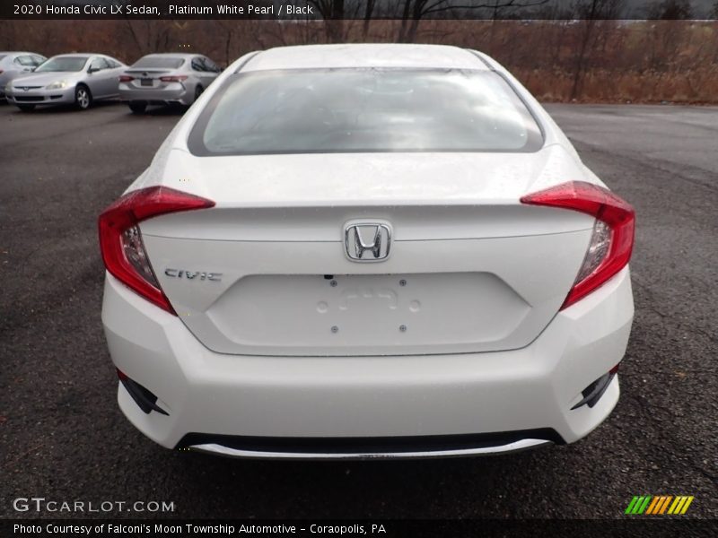 Platinum White Pearl / Black 2020 Honda Civic LX Sedan