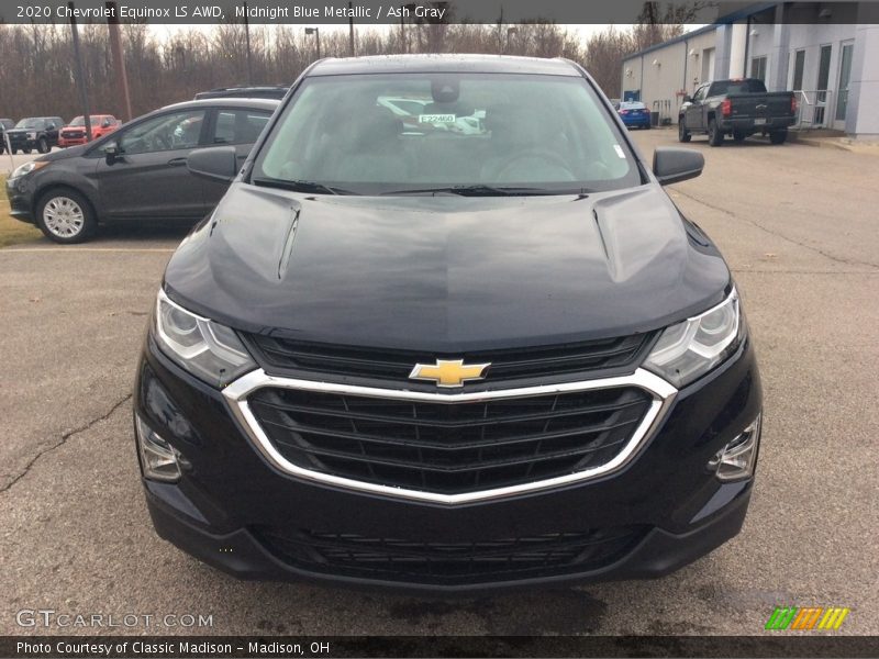 Midnight Blue Metallic / Ash Gray 2020 Chevrolet Equinox LS AWD