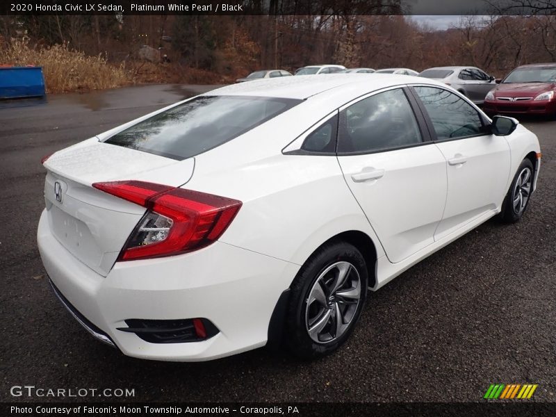 Platinum White Pearl / Black 2020 Honda Civic LX Sedan