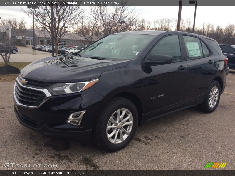 Midnight Blue Metallic / Ash Gray 2020 Chevrolet Equinox LS AWD
